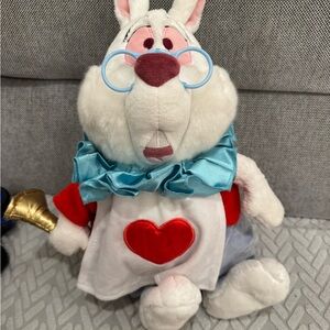 Disney Alice in wonderland white rabbit plush